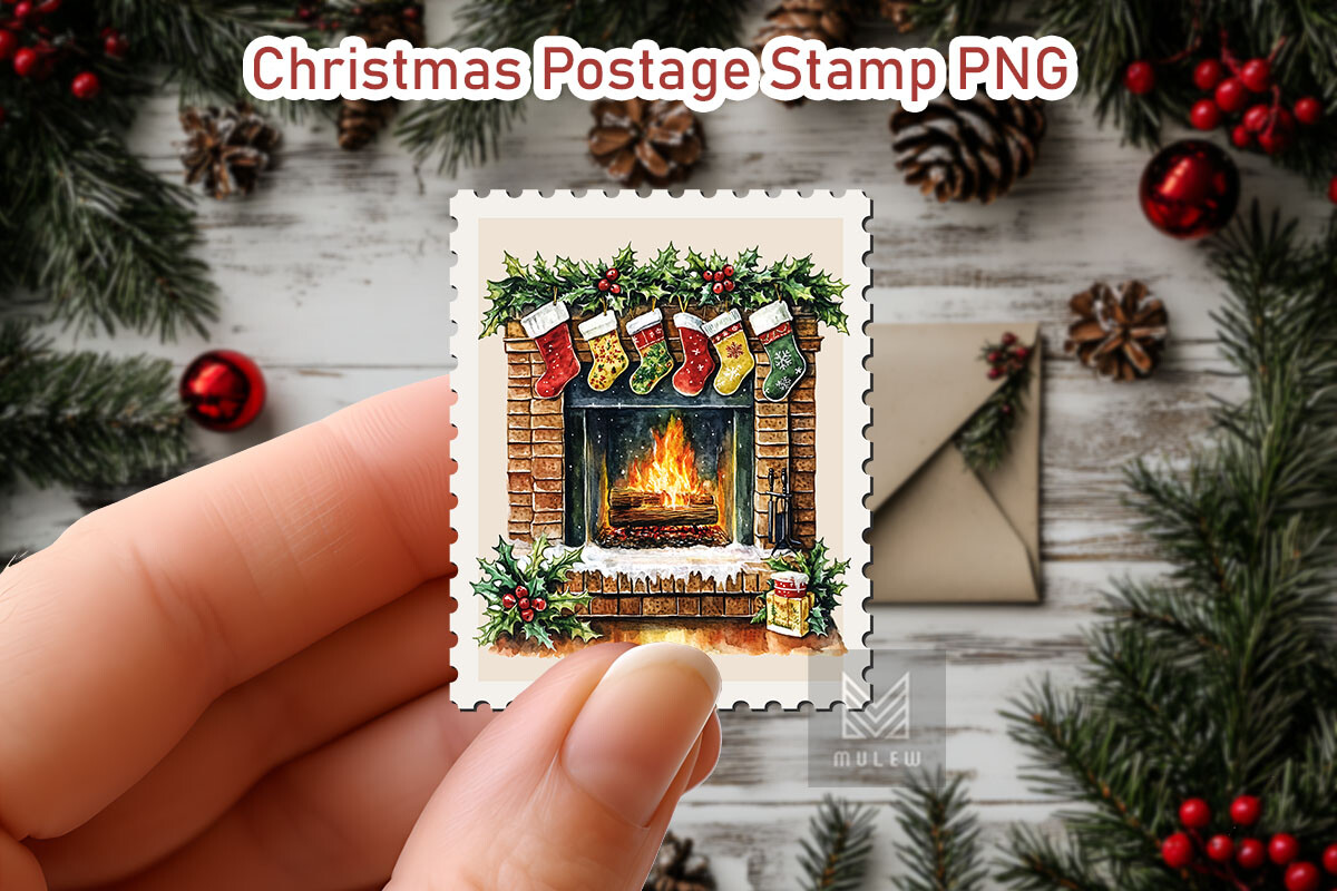 Nostalgic Christmas Postage Stamp Bundle - photo 7