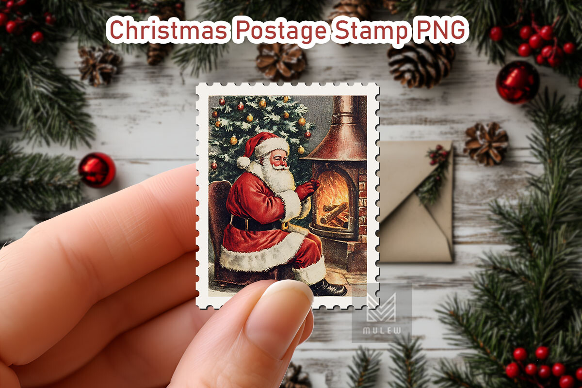 Nostalgic Christmas Postage Stamp Bundle - photo 6