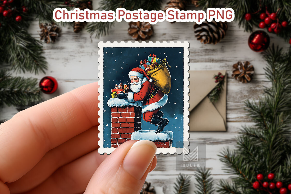 Nostalgic Christmas Postage Stamp Bundle - photo 11