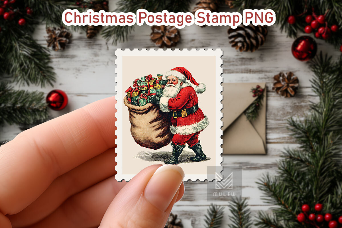 Nostalgic Christmas Postage Stamp Bundle - photo 35