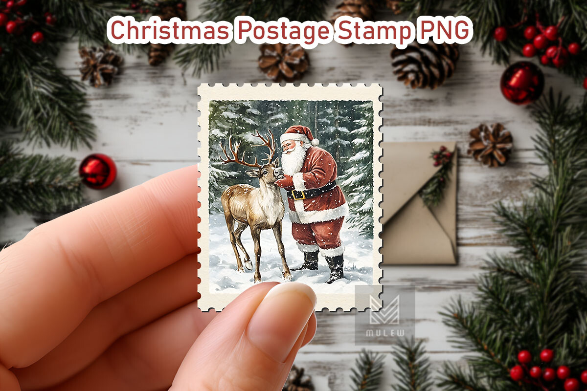 Nostalgic Christmas Postage Stamp Bundle - photo 33