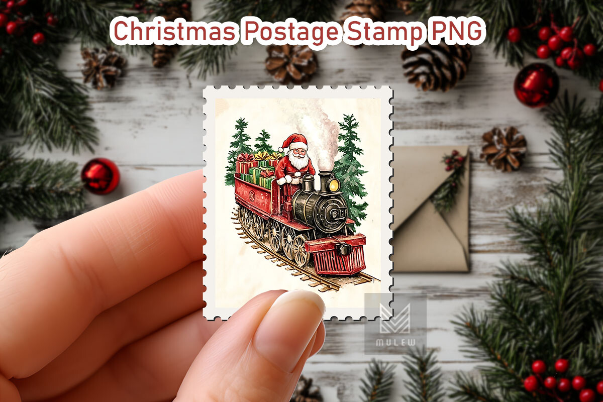 Nostalgic Christmas Postage Stamp Bundle - photo 31