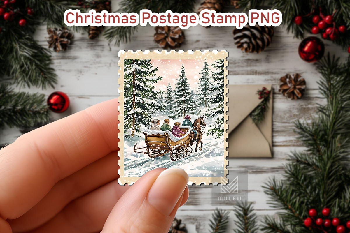 Nostalgic Christmas Postage Stamp Bundle - photo 30