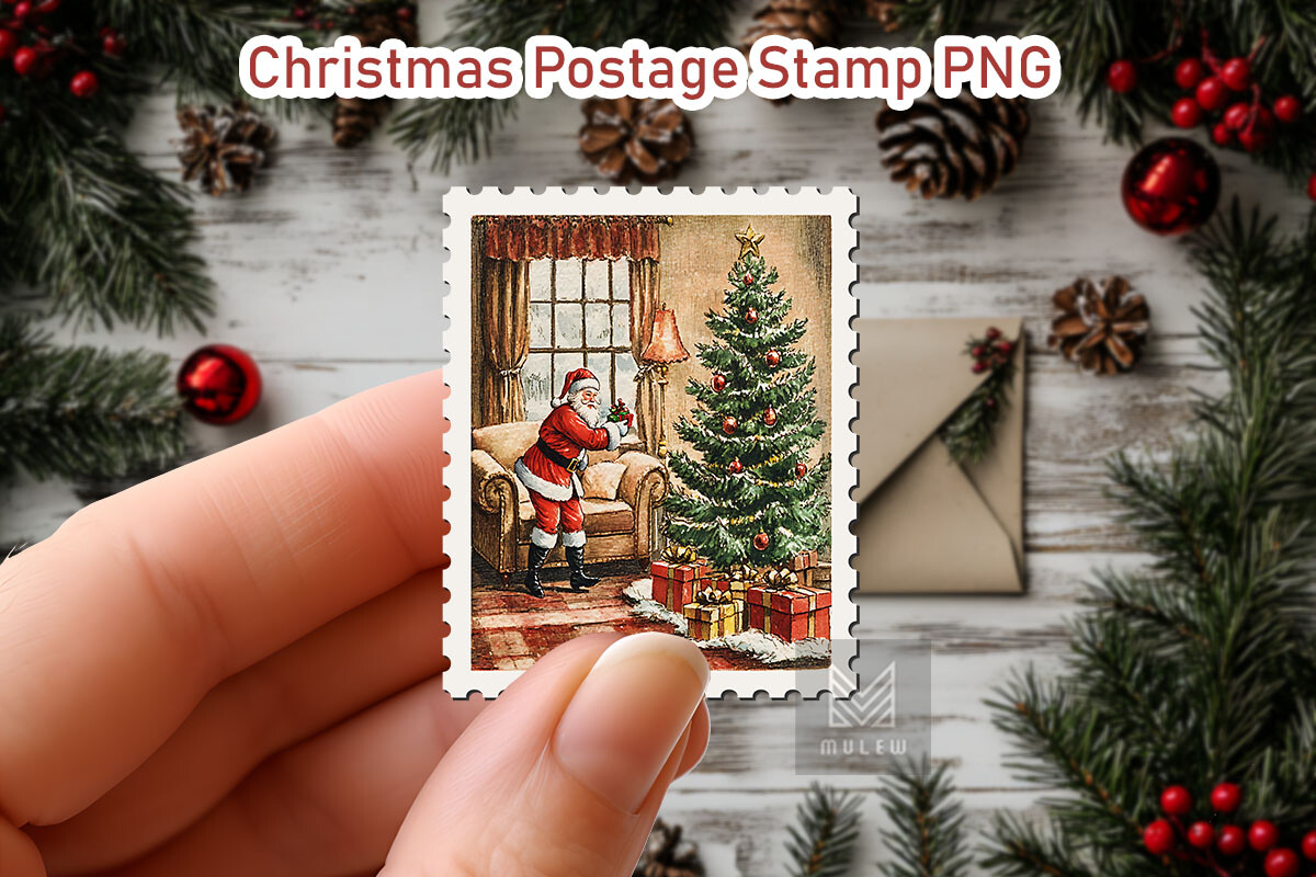 Nostalgic Christmas Postage Stamp Bundle - photo 29