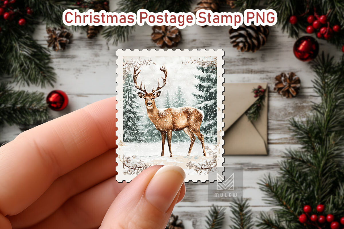 Nostalgic Christmas Postage Stamp Bundle - photo 23
