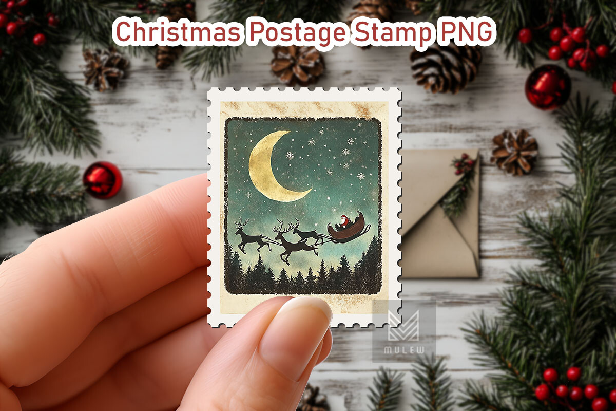 Nostalgic Christmas Postage Stamp Bundle - photo 21