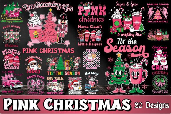 Pink Christmas SVG Bundle