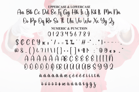 Santa Happy Font PNG with transparent background - Preview 6