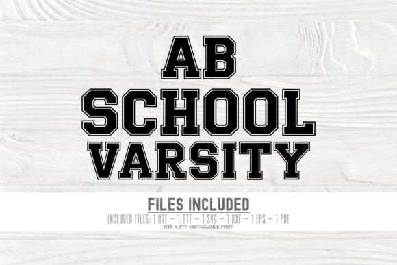 School Varsity Font PNG with transparent background - Preview 1