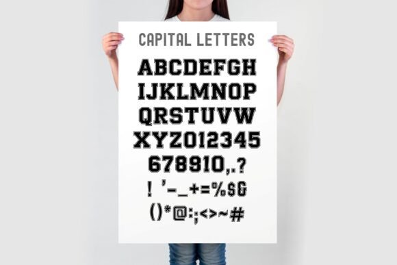 School Varsity Font PNG with transparent background - Preview 3