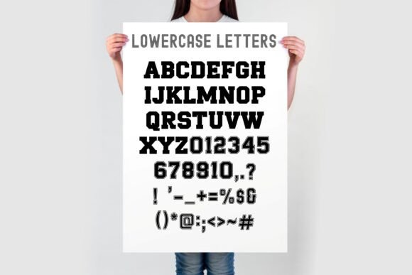 School Varsity Font PNG with transparent background - Preview 4