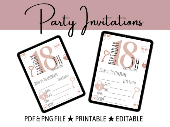 18th Birthday Party Invitation Template