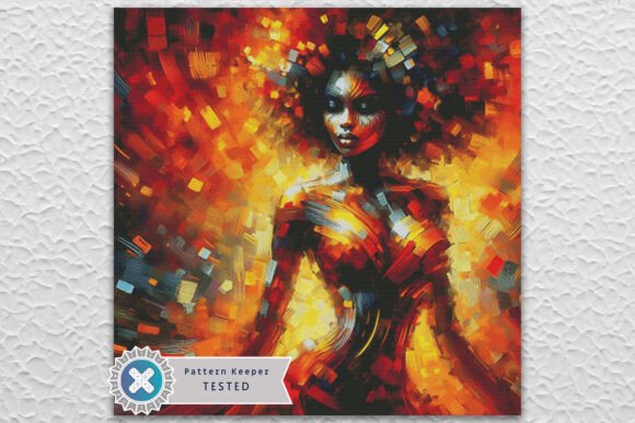 African Woman Cross Stitch Pattern PDF