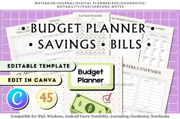 Budget Planner Bundle Canva Template