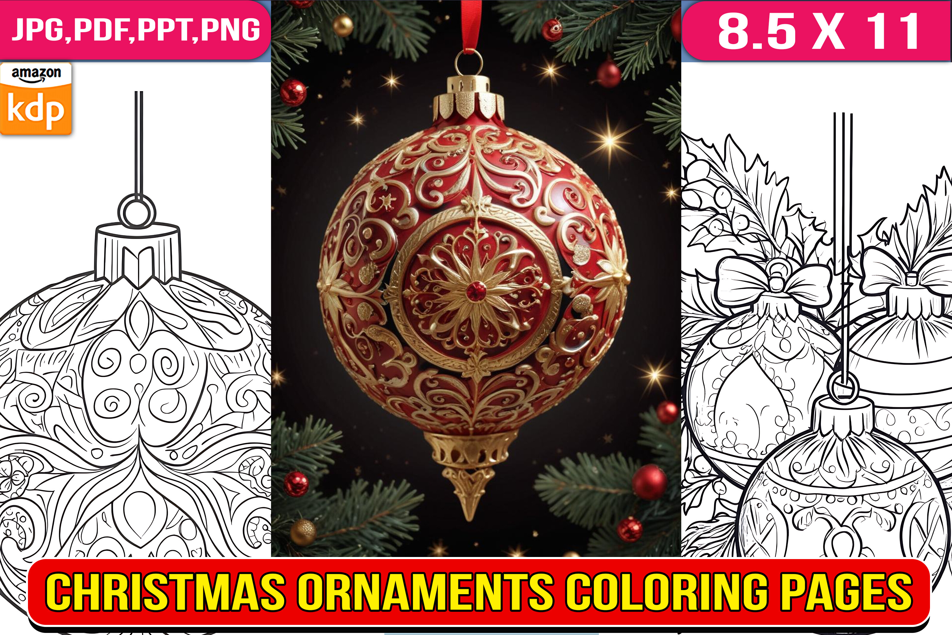 Christmas Ornaments Coloring Pages