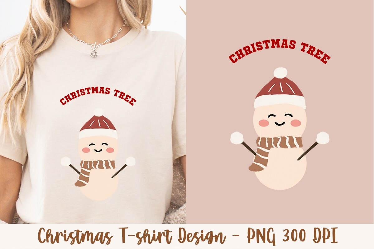 Christmas Tree Snow Man Graphic by daisy world · Creative Fabrica