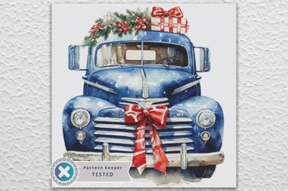 Christmas Truck Cross Stitch Pattern PDF