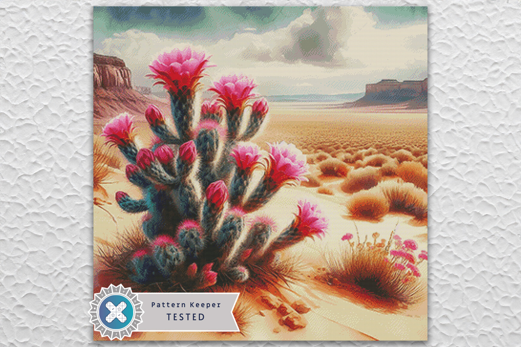 Desert Cacti Modern Cross Stitch Pattern