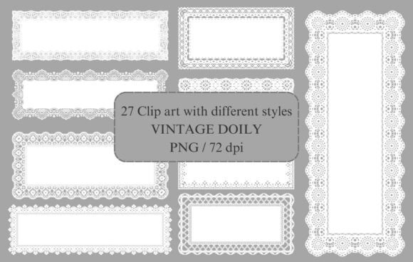Doilies with Lace Clipart Borders