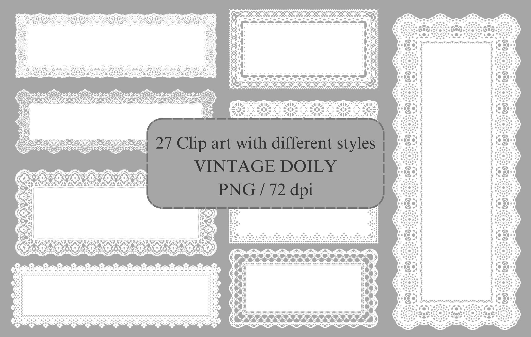 Doilies with Lace Clipart Borders