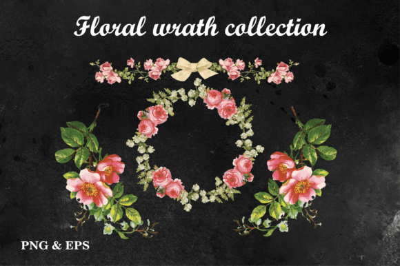 Flowers Wearth Watercolor