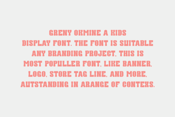 Greny Okmine Font - Preview 1
