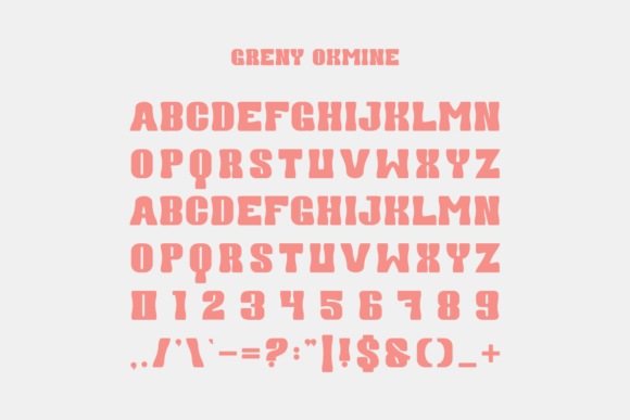 Greny Okmine Font - Preview 2