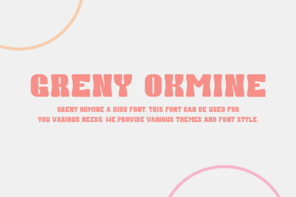 Greny Okmine Font - Preview 3