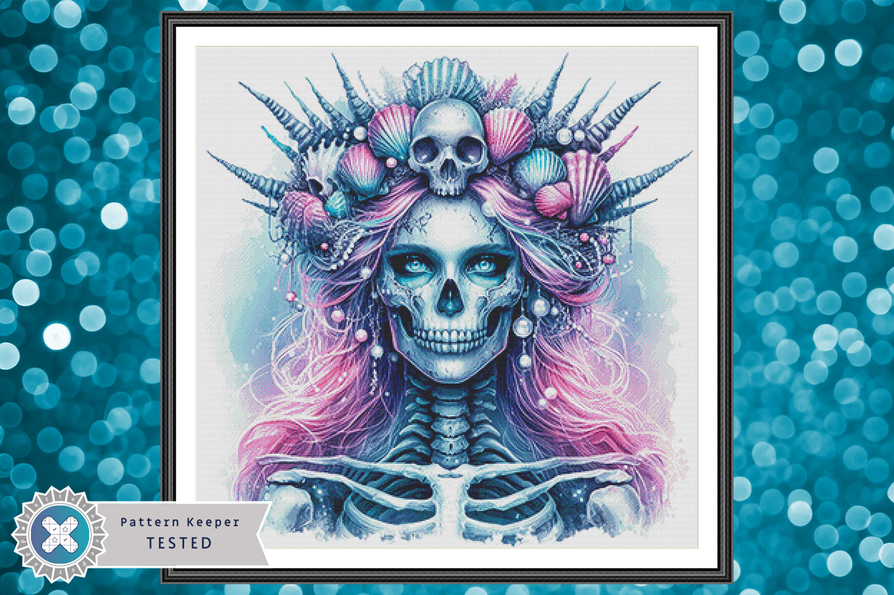 Halloween Horror Mermaid Cross Stitch