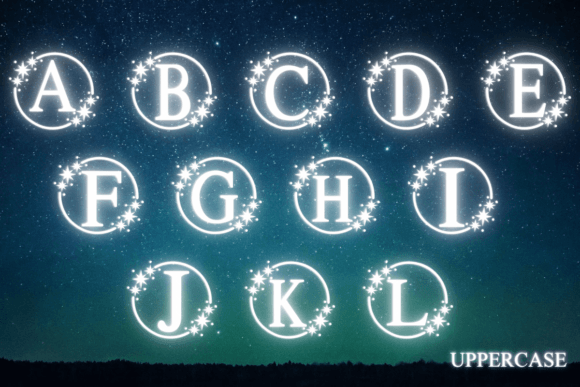 Monogram Star Font PNG with transparent background - Preview 1