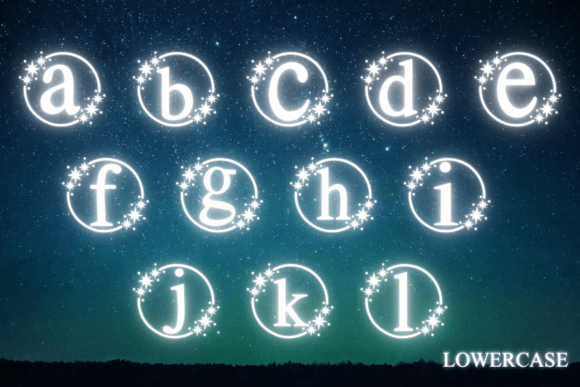 Monogram Star Font PNG with transparent background - Preview 3