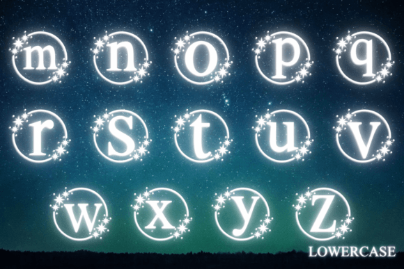 Monogram Star Font PNG with transparent background - Preview 4