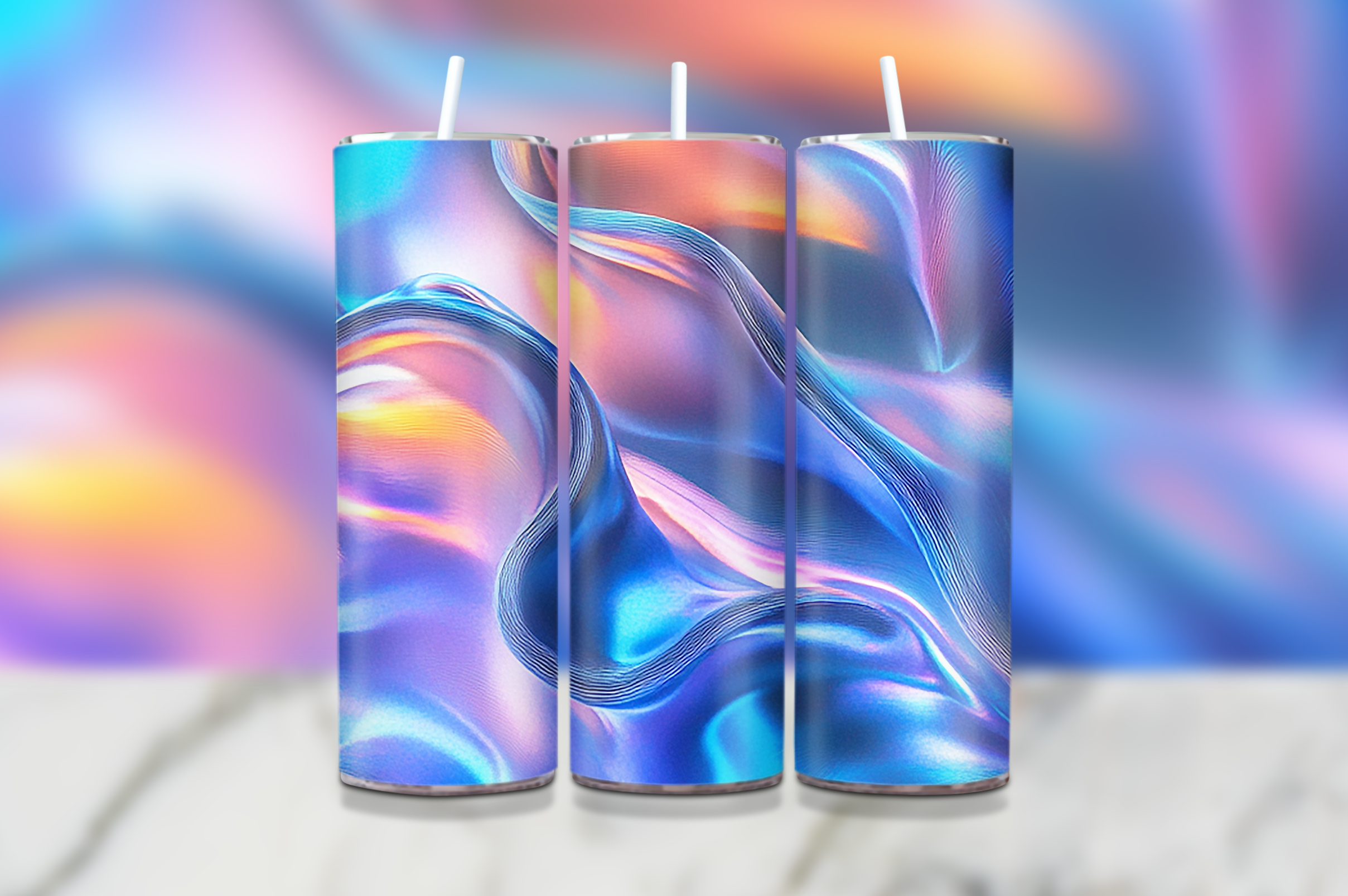 Opalescent Melt Holographic Blob Tumbler Graphic by Graphics Studio ...