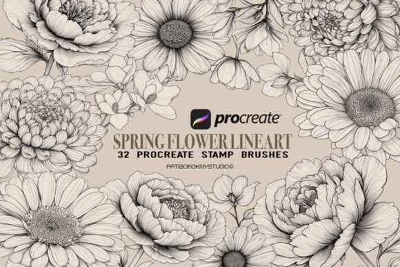Procreate Flower Stamp Brushes
