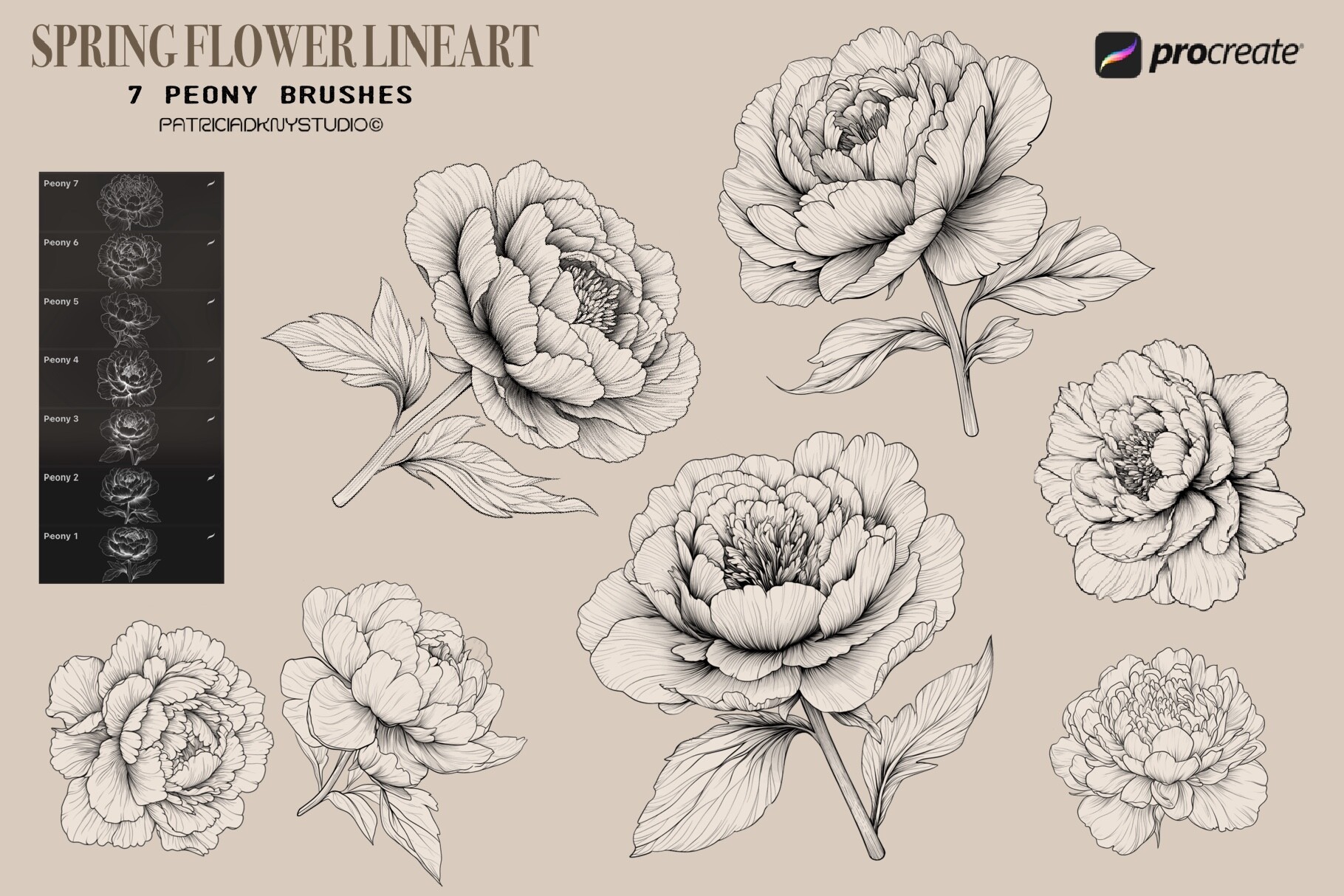 Procreate Flower Stamp Brushes - photo 5