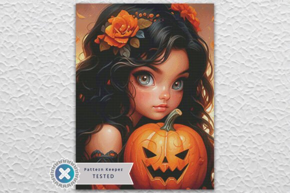 Pumpkin Fairy Cross Stitch Pattern PDF