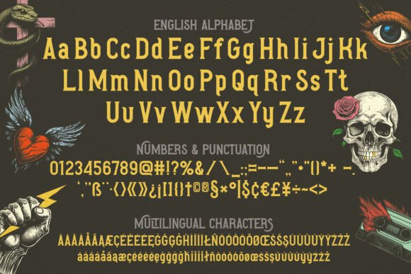 Rebel Charm Font PNG with transparent background - Preview 2