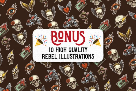 Rebel Charm Font PNG with transparent background - Preview 5