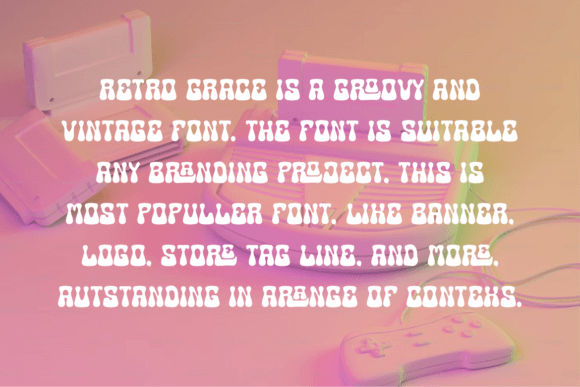 Retro Grace Font PNG with transparent background - Preview 3