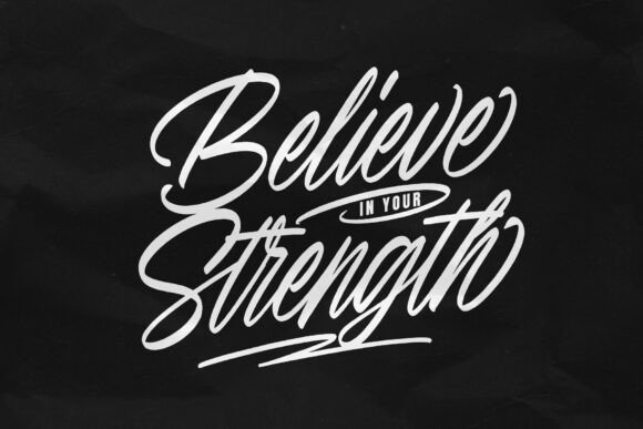 Silver Stroke Font PNG with transparent background - Preview 4