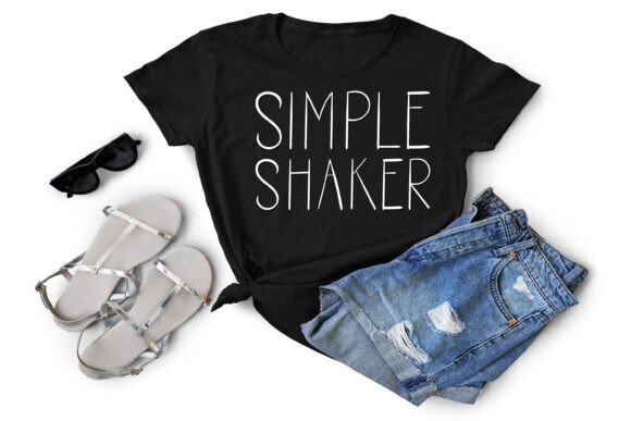 Simple Shaker Font PNG with transparent background - Preview 3
