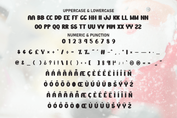 Snow Santa Font PNG with transparent background - Preview 6