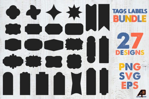 Tags, Labels and Shapes Bundle SVG PNG