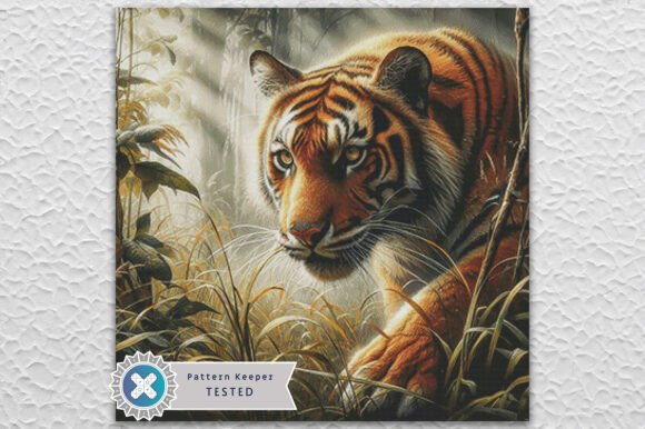 Tiger Full Coverage Cross Stitch Pattern