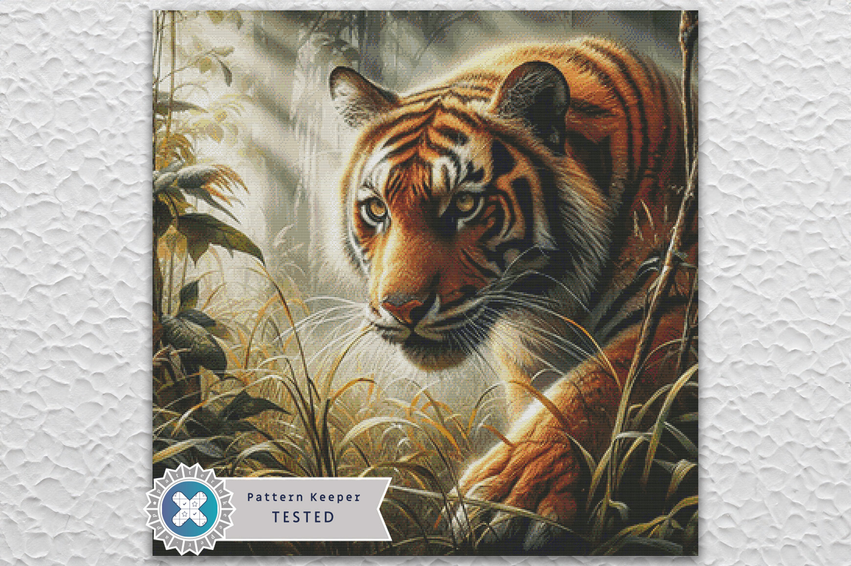 Tiger Full Coverage Cross Stitch Pattern