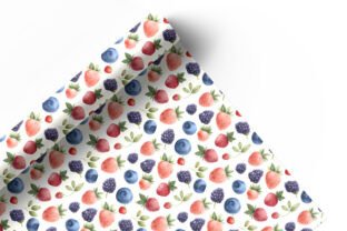 Watercolor Berry Seamless Pattern, PNG Graphic by Molla-Art · Creative ...