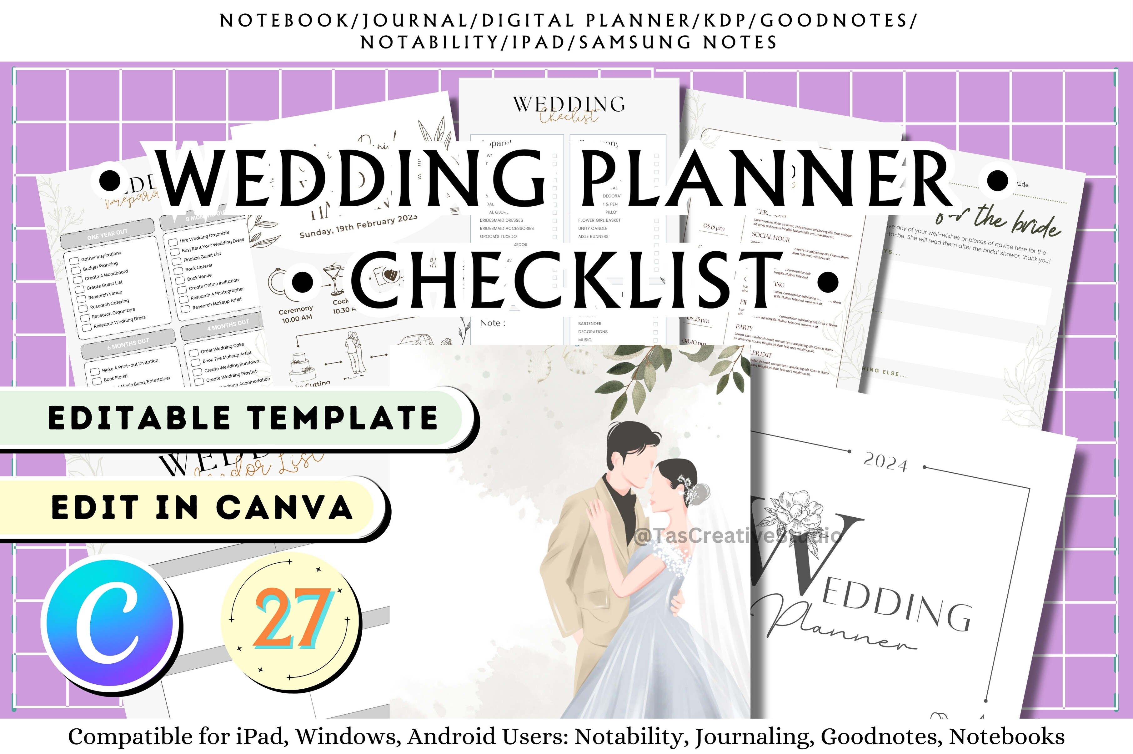Wedding Planner Canva Templates