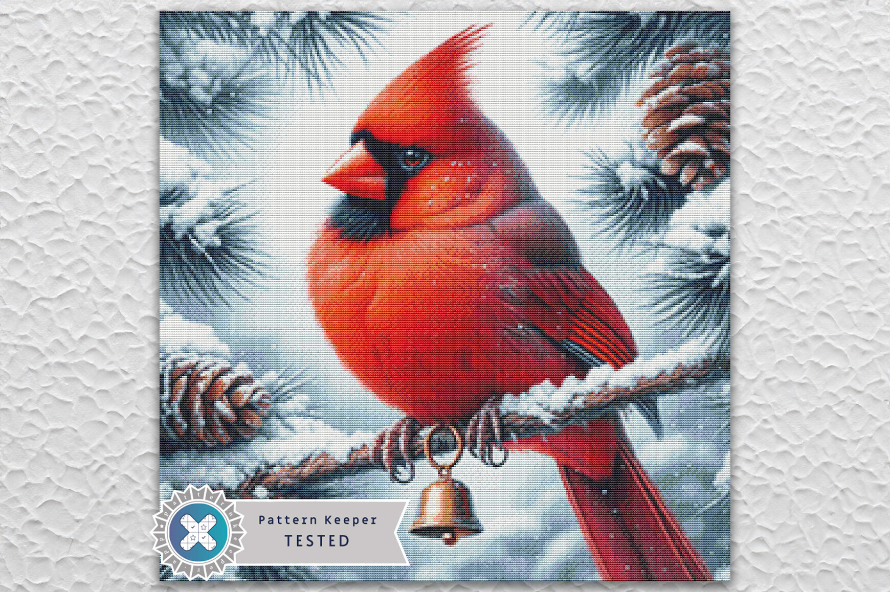 Winter Cardinal Cross Stitch Pattern PDF