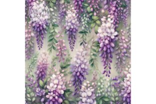 Wisteria Blooms Digital Paper 37 Graphic by moonlight craft · Creative ...
