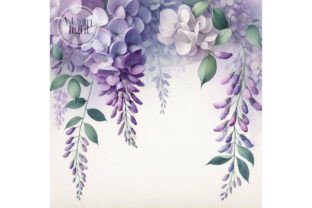 Wisteria Blooms Digital Paper 65 Graphic by moonlight craft · Creative ...